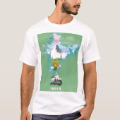 Indien Reiseplakat T-Shirt (Vorderseite)