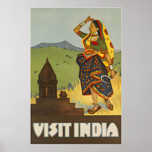 Indien Reiseplakatdruck indische Kunst Poster