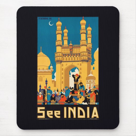 Indien Reiseplanmousepad Mousepad (Vorne)