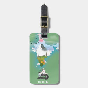 Indien-Reiseposter Gepäckanhänger