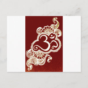 Indien - Rotes Henna Postkarte