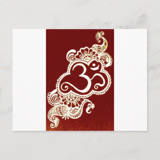 Indien - Rotes Henna Postkarte (Vorderseite)