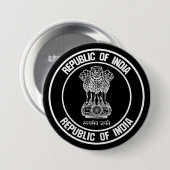 Indien-Rundemblem Button (Vorne & Hinten)