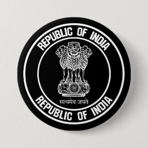 Indien-Rundemblem Button