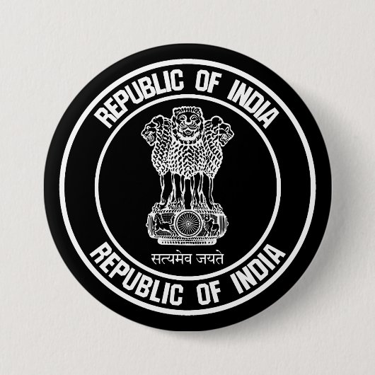Indien-Rundemblem Button (Vorderseite)