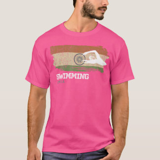 Indien Schwimmen Schwimmer Wassersport Schwimmen T-Shirt