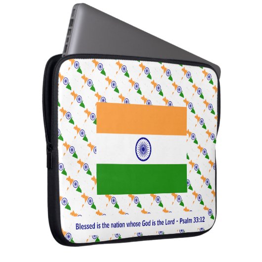 INDIEN Selige Nation Psalm 33:12 Laptop Laptopschutzhülle (Vorne Rechts)