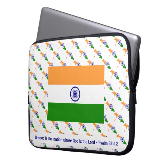 INDIEN Selige Nation Psalm 33:12 Laptop Laptopschutzhülle (Vorderseite Links)
