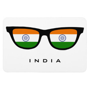 Indien Shades benutzerdefinierte Text- und Farbmag Magnet