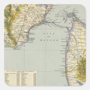 Indien, Sri Lanka Quadratischer Aufkleber