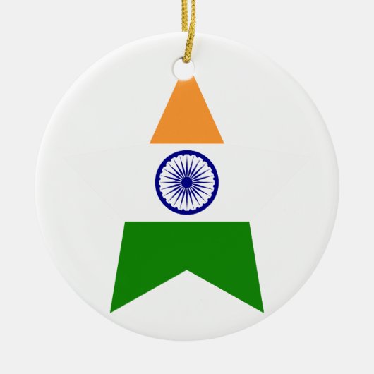 Indien-Stern Keramikornament (Vorne)