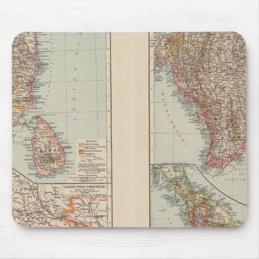 Indien Süd, Birma, Malaiische Halbinsel Mousepad (Vorne)