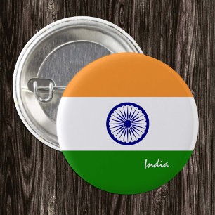 Indien-Taste, patriotische indische Flaggenmode Button