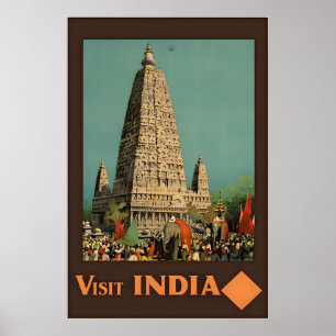 Indien Tempel Druck Indische Kunst Reise Poster