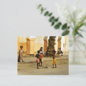 Indien, Tempelhof Postkarte (Stehend Vorderseite)
