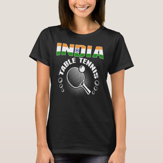 Indien Tischtennis unterstützen indische Pingpong  T-Shirt (Vorderseite)