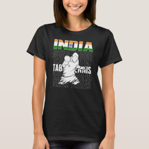 Indien Tischtennis Unterstützen Sie das indische T-Shirt