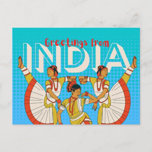 Indien Travel Postcard Postkarte (Vorderseite)