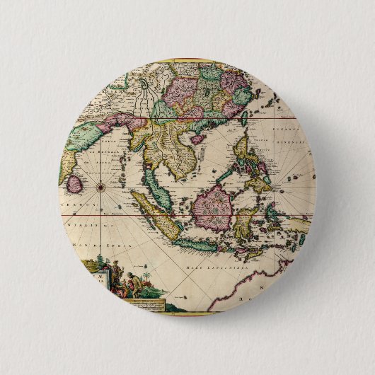 Indien u. Ceylon nach Australien Button (Vorderseite)