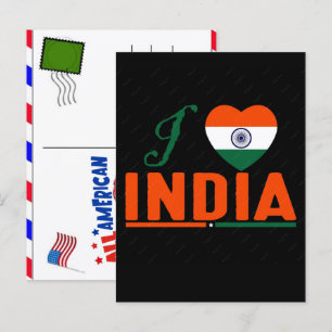 Indien Unabhängigkeitstag Trikolore-Feierdesign Feiertagspostkarte