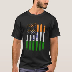 Indien und Amerika Flagge Indien - Amerikanische F T-Shirt