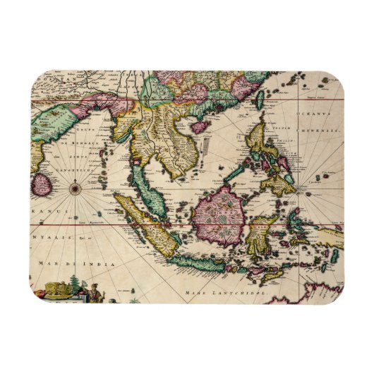 Indien und Ceylon nach Australien Magnet (Horizontal)