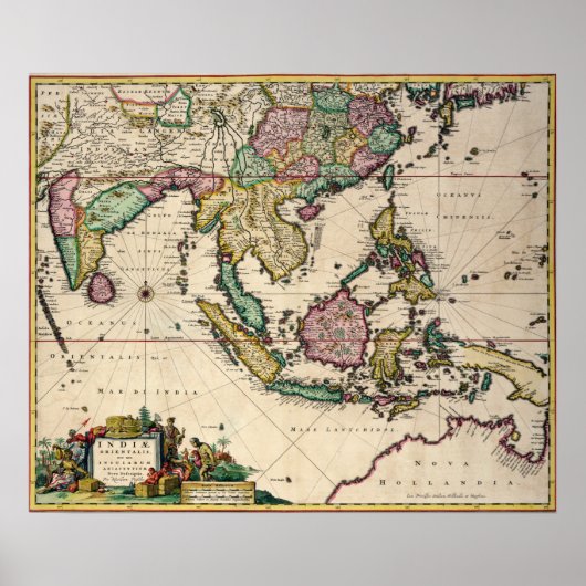 Indien und Ceylon nach Australien Poster (Vorne)