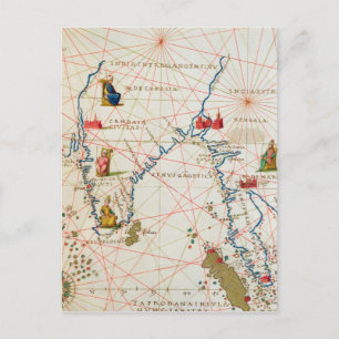 Indien und Malaysia Postkarte