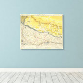 Indien und Nepal Leinwanddruck (Insitu (Holzboden))