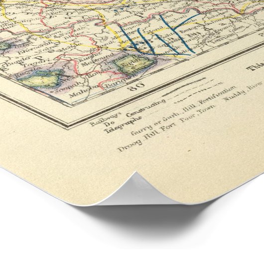 Indien und Nepal Poster (Ecke)