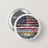 Indien USA USA USA Staaten Tree Button (Vorne & Hinten)