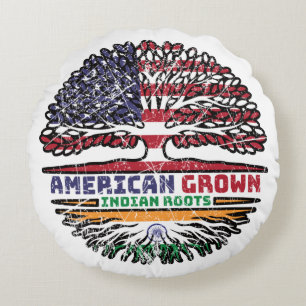 Indien USA USA USA Staaten Tree Rundes Kissen