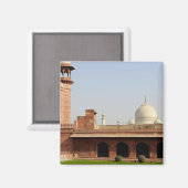 Indien, Uttar Pradesh, Agra. Taj 6 Magnet (Vorderseite/Rückseite)