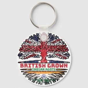 Indien Vereinigtes Königreich British Tree Roots Schlüsselanhänger