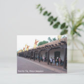 Indien verkauft Schmuck auf der Plaza, Santa Fe, N Postkarte (Stehend Vorderseite)