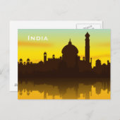 Indien Vintag Tourismus Reisen hinzufügen Postkarte (Vorne/Hinten)