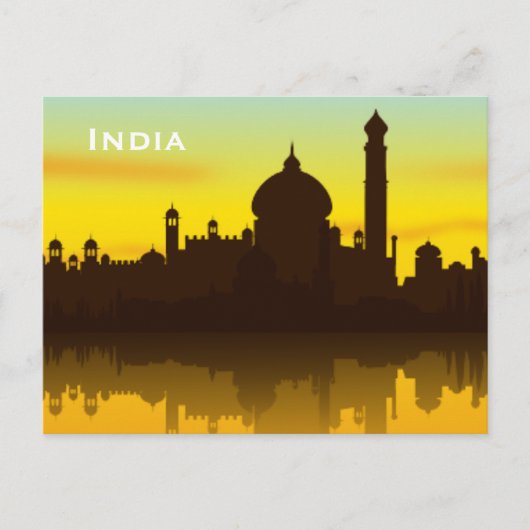 Indien Vintag Tourismus Reisen hinzufügen Postkarte (Vorderseite)