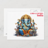 Indien Vintag Tourismus Reisen hinzufügen Postkarte (Vorne/Hinten)