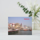 Indien Vintag Tourismus Reisen hinzufügen Postkarte (Stehend Vorderseite)
