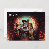 Indien Vintag Tourismus Reisen Postkarte (Vorne/Hinten)