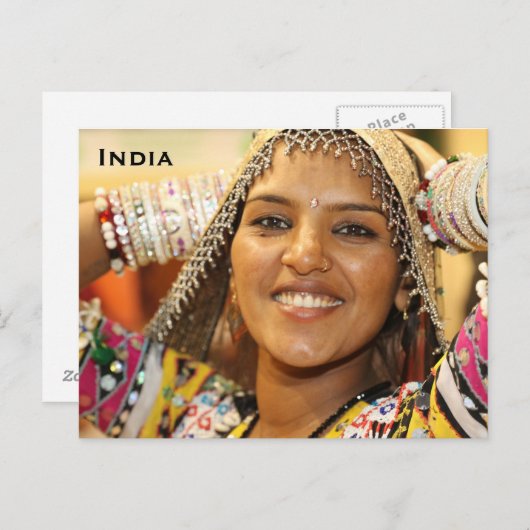 Indien Vintag Tourismus Reisen Postkarte hinzufüge (Vorne/Hinten)