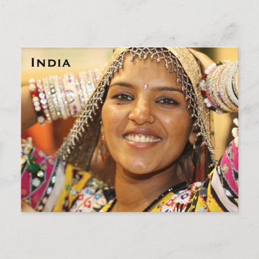 Indien Vintag Tourismus Reisen Postkarte hinzufüge (Vorderseite)