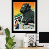 Indien Vintage Poster Besuch Indien (Heimbüro)