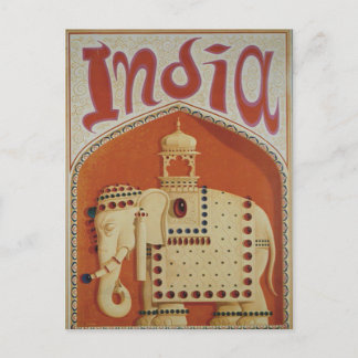 Indien Vintage-Reise Postkarte