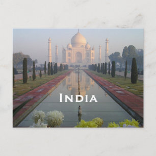 Indien Vintage Reise Tourismus Hinzufügen Postkarte