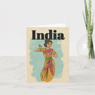 Indien Vintage-Reiseposter Karte