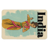 Indien Vintage-Reiseposter Magnet (Horizontal)