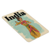 Indien Vintage-Reiseposter Magnet (Rechte Seite)