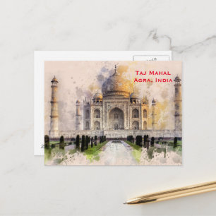Indien Vintage Tourismus Reise Hinzufügen Postkart Postkarte