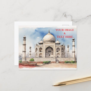 Indien Vintage Tourismus Reise Hinzufügen Postkarte